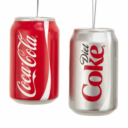 Coca-Cola Coke & Diet Coke Classic Can Ornaments - 2 Pack